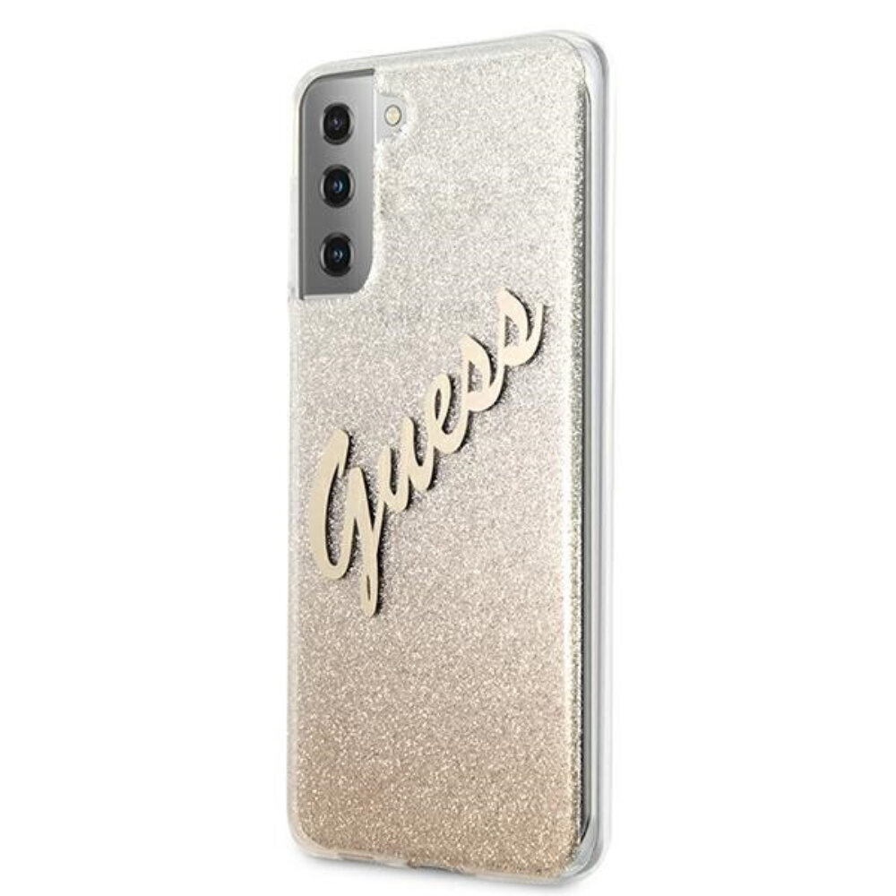 Ümbris Guess telefonile Samsung S21 Plus, Glitter Vintage Logo hind ja info | Telefoni kaaned, ümbrised | kaup24.ee