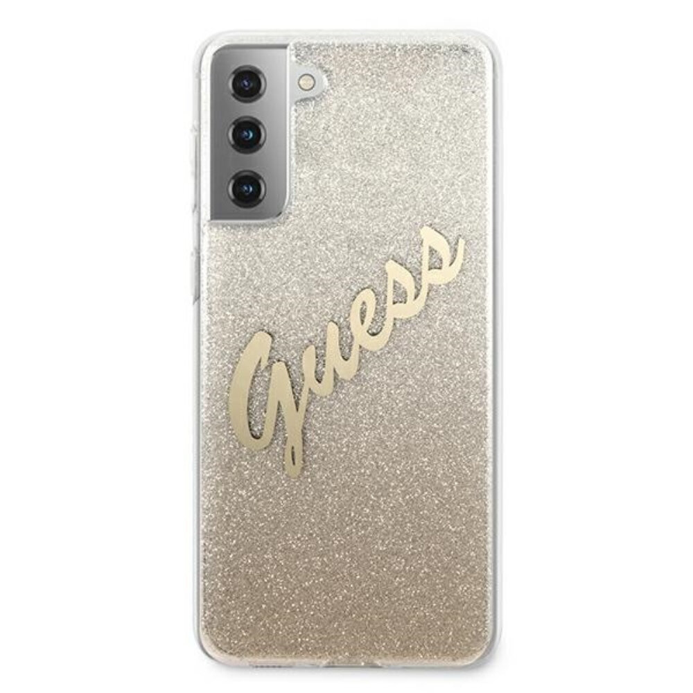 Ümbris Guess telefonile Samsung S21 Plus, Glitter Vintage Logo hind ja info | Telefoni kaaned, ümbrised | kaup24.ee