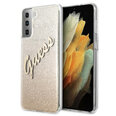 Ümbris Guess telefonile Samsung S21 Plus, Glitter Vintage Logo