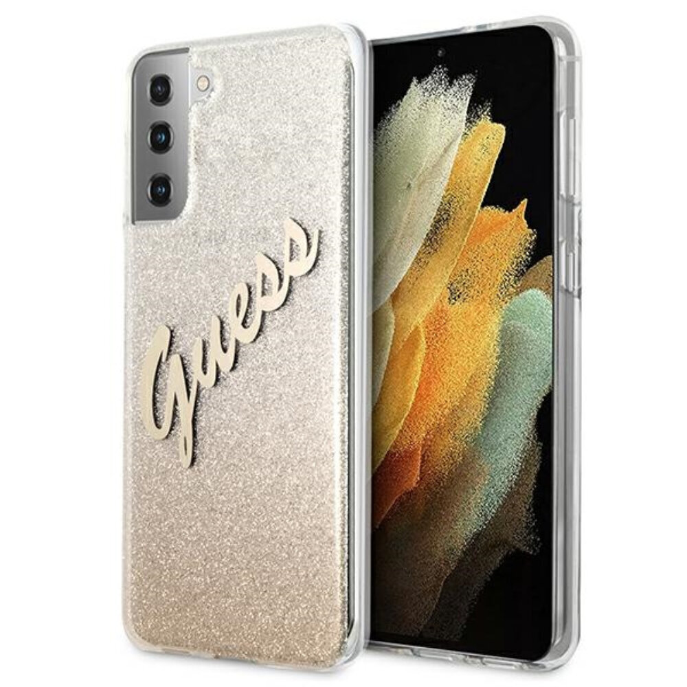 Ümbris Guess telefonile Samsung S21 Plus, Glitter Vintage Logo цена и информация | Telefoni kaaned, ümbrised | kaup24.ee