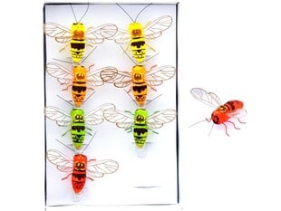 Цветные мухи, 8 шт., 3.5x7 см цена и информация | Принадлежности для флористики | kaup24.ee