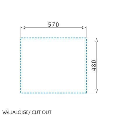 Köögivalamu Pyramis Alazia 59x50, hall цена и информация | Köögivalamud | kaup24.ee