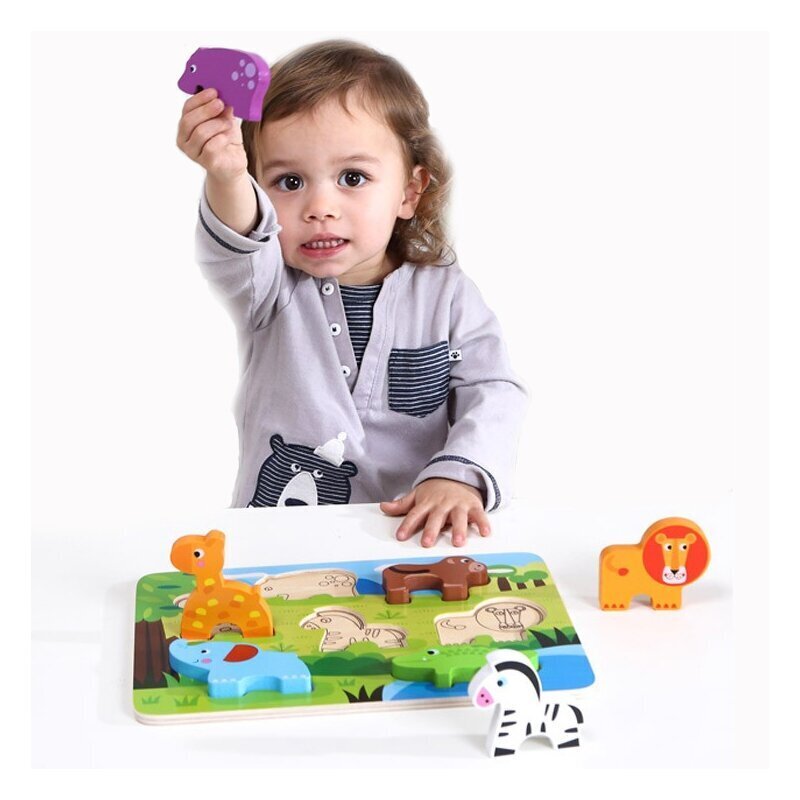 3D puidust pusle Metsloomad Tooky Toy hind ja info | Imikute mänguasjad | kaup24.ee