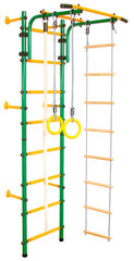 Спорткомплекс, стенка гимнастическая Junior Atlet, желто-зеленая, 220x60 см цена и информация | Шведские стенки | kaup24.ee