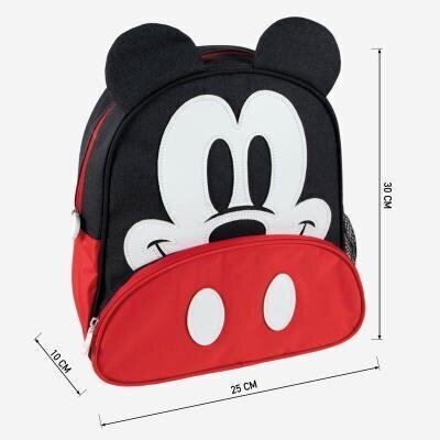 Koolikott Mickey Mouse, punane, 25,5 x 30 x 10 cm hind ja info | Koolikotid, sussikotid | kaup24.ee