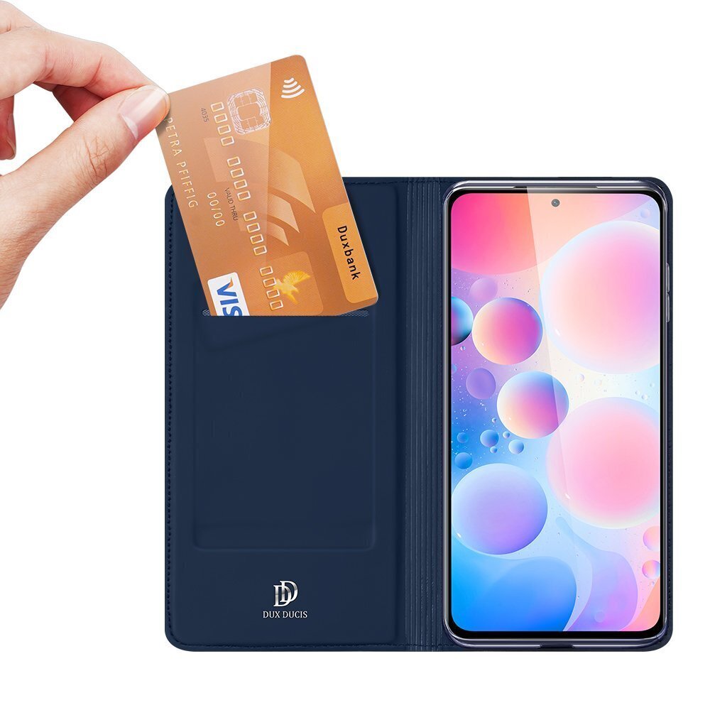 Dux Ducis Skin Pro Bookcase type case, sobib Xiaomi Redmi K40 Pro+ / K40 Pro / K40 / Poco F3, sinine цена и информация | Telefoni kaaned, ümbrised | kaup24.ee