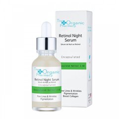 Öine näoseerum The Organic Pharmacy Retinol Night Serum, 30 ml цена и информация | Сыворотки для лица, масла | kaup24.ee