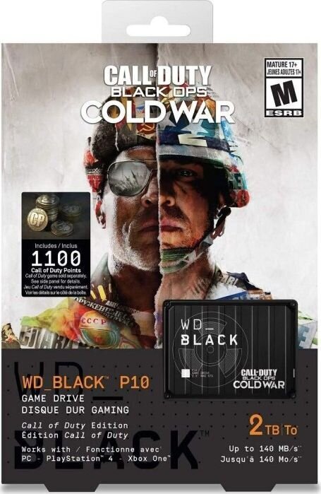 Väline kõvaketas Western Digital BLACK P10 Game Drive 2TB, USB 3.2, WDBAZC0020BBK-WESN hind ja info | Välised kõvakettad (SSD, HDD) | kaup24.ee