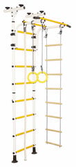 Спорткомплекс, стенка гимнастическая Junior Atlet-R, бело-желтая, 245x60 см цена и информация | Шведские стенки | kaup24.ee