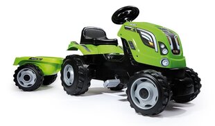 Traktor haagisega Smoby Farmer XL, roheline hind ja info | Poiste mänguasjad | kaup24.ee