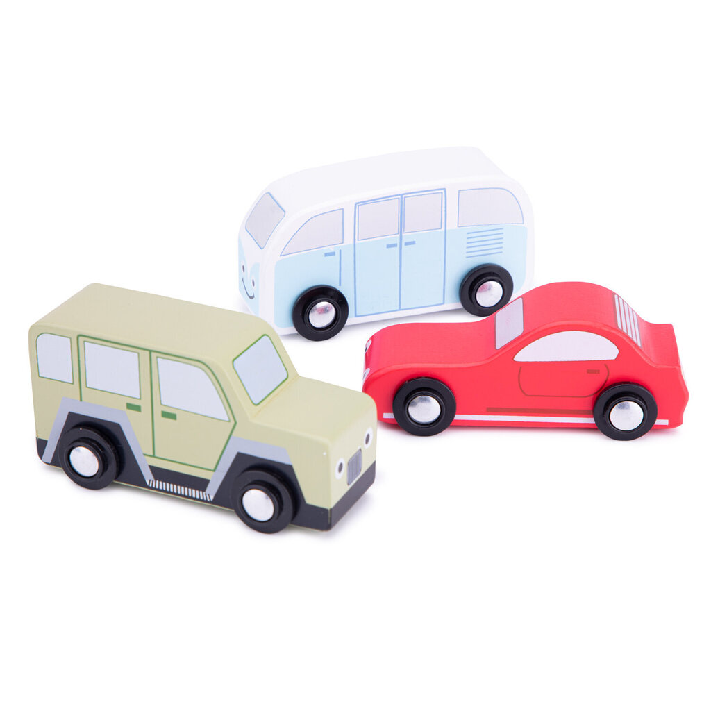 Puidust autode komplekt New Classic Toys, 11932 hind ja info | Poiste mänguasjad | kaup24.ee