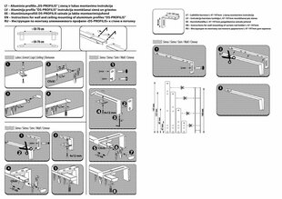 Libisev plastikust silmus topeltkonksuga alumiiniumprofiilile DS-PROFILE valge 30 tk. hind ja info | Kardinapuud | kaup24.ee