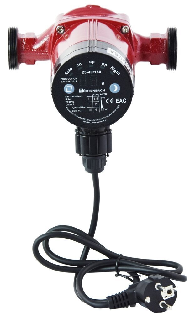 Tsirkuleeriv elektrooniline pump IBO Rohtenbach 25-40 / 180 hind ja info | Puhta vee pumbad | kaup24.ee