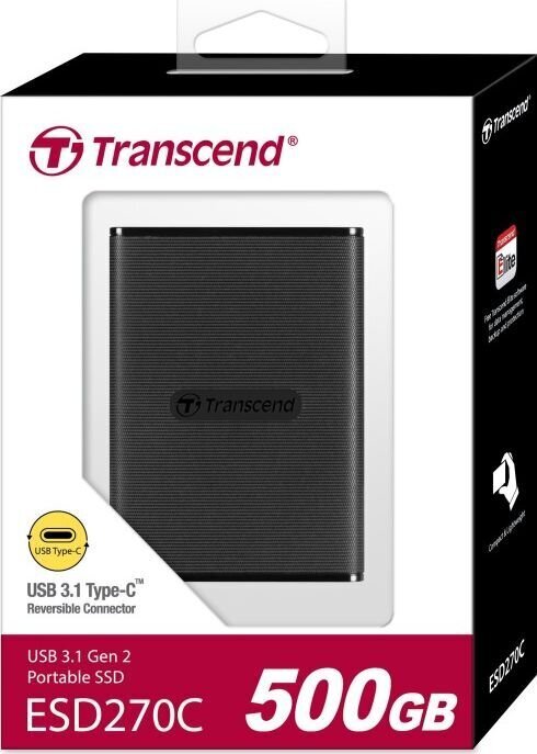 Transcend TS500GESD270C цена и информация | Välised kõvakettad (SSD, HDD) | kaup24.ee