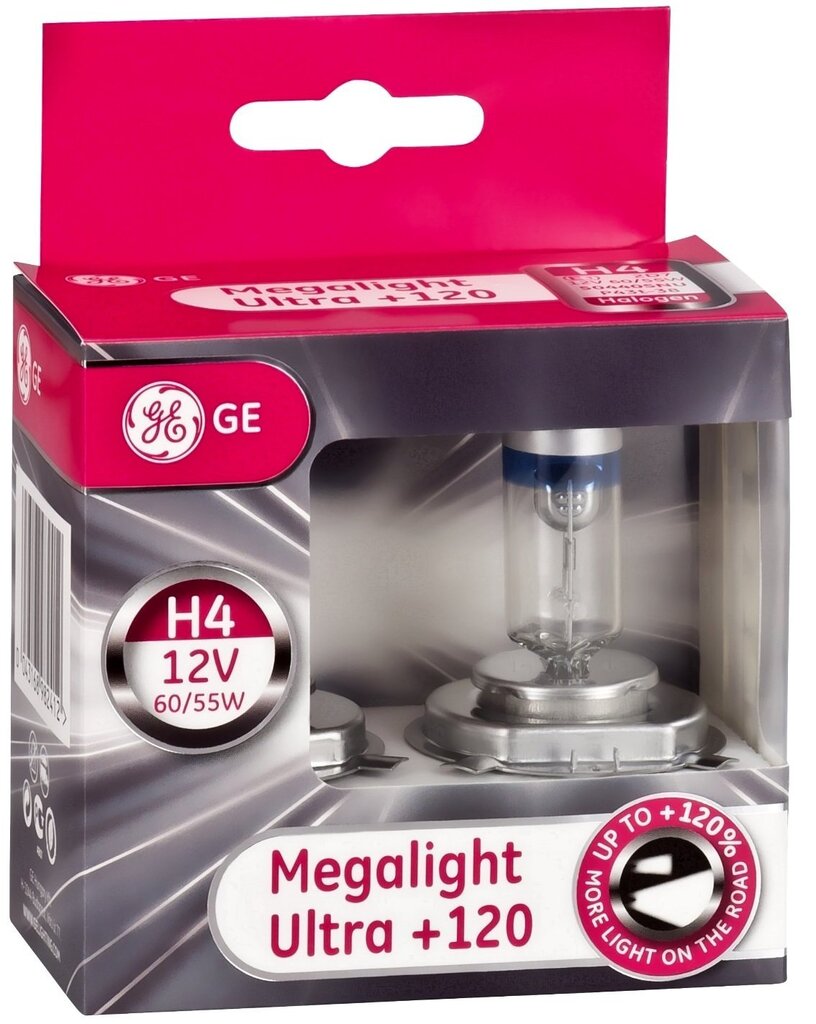 GE pirn H4 MEGALIGHT Ultra 120 "12V 60/55W цена и информация | Autopirnid | kaup24.ee