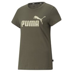 Женская футболка Puma ESS Logo 586775444063699380064, зеленая цена и информация | Спортивная одежда для женщин | kaup24.ee