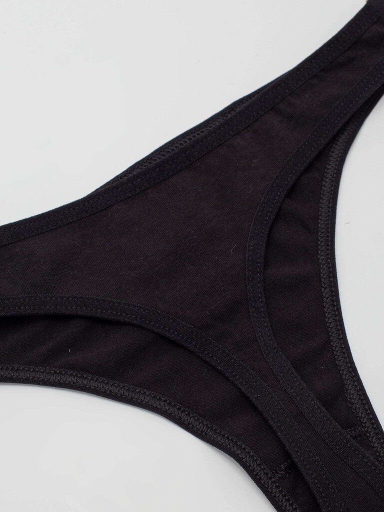 Must puuvillane string. hind ja info | Naiste aluspüksid | kaup24.ee