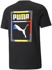 Puma Футболки Graphic Tee Box Logo Черный 532666 01/S цена и информация | Мужская спортивная одежда | kaup24.ee