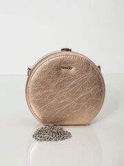 Круглая кожаная сумочка грязно-розового цвета цена и информация | Женские сумки | kaup24.ee