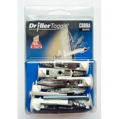 M5 Cobra DrillerToggle, болт 50 мм, 6 шт., самосверлящий прочный настенный анкер для гипсокартона цена и информация | Механические инструменты | kaup24.ee