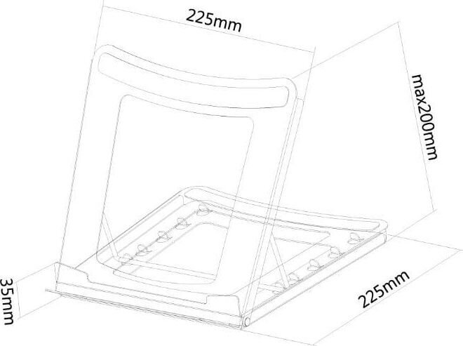 NEOMOUNTS NSLS075BLACK Notebook stand цена и информация | Sülearvuti tarvikud | kaup24.ee