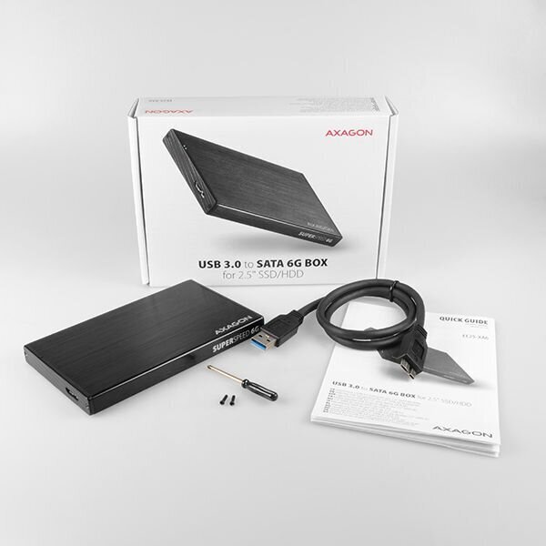 AXAGON EE25-XA6 USB3.0 - SATA 6G 2.5 External Adapter - ALINE Box hind ja info | Komponentide tarvikud | kaup24.ee