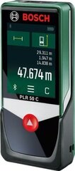 Лазерный дальномер Bosch PLR 50 C цена и информация | Шуруповерты, дрели | kaup24.ee