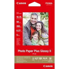 Canon фотобумага PP-201 10x15 глянец, 275г 50 листов цена и информация | Аксессуары для принтера | kaup24.ee