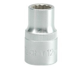 12-гранная головка, 12 mm, 1/2', CrV цена и информация | Механические инструменты | kaup24.ee