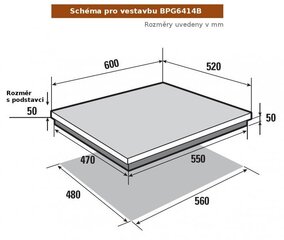 Brandt BPG6414B цена и информация | Варочные поверхности | kaup24.ee