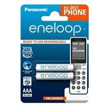 Panasonic eneloop аккумуляторные батарейки AAA 750 2BP Dect цена и информация | Батареи | kaup24.ee