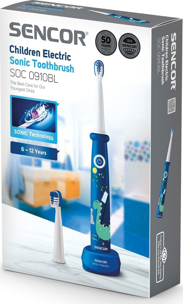 Sencor elektriline hambahari lastele SOC0910BL, sinine hind ja info | Elektrilised hambaharjad | kaup24.ee