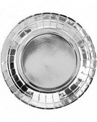 Тарелки бумажные серебряные, 6 шт. цена и информация | Праздничная одноразовая посуда | kaup24.ee