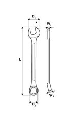 Lehtsilmusvõti 32x360mm CrV teras, DIN 3113 цена и информация | Механические инструменты | kaup24.ee