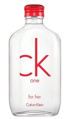 Tualettvesi Calvin Klein CK One Red Edition For Her EDT naistele 100 ml цена и информация | Женские духи | kaup24.ee