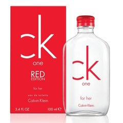 Calvin Klein CK One Red Edition for Her EDT для женщин 100 мл цена и информация | Женские духи | kaup24.ee