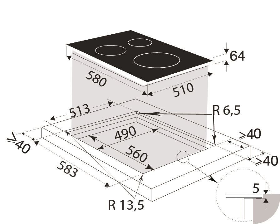 Induktsioonplaat Brandt BPI1638UB hind ja info | Pliidiplaadid | kaup24.ee