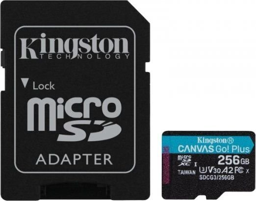 Kingston microSD Canvas Go! Plus 256 GB, hind ja info | Mobiiltelefonide mälukaardid | kaup24.ee