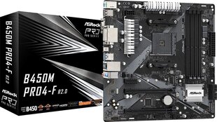 ASRock B450M PRO4-F R2.0 цена и информация | Материнские платы | kaup24.ee