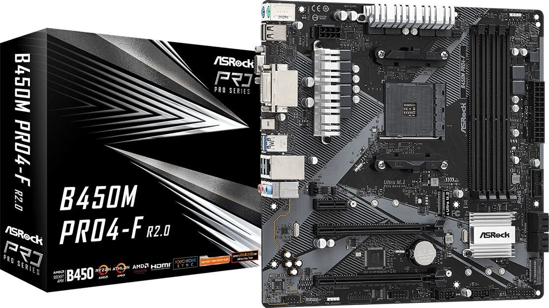 ASRock B450M PRO4-F R2.0 hind ja info | Emaplaadid | kaup24.ee