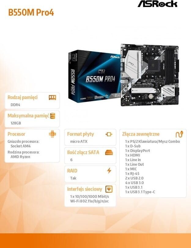 ASRock B550M PRO4 hind ja info | Emaplaadid | kaup24.ee