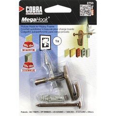 Cobra MegaHook Antique Single Pack, самосверлящий настенный крючок цена и информация | Для укрепления | kaup24.ee