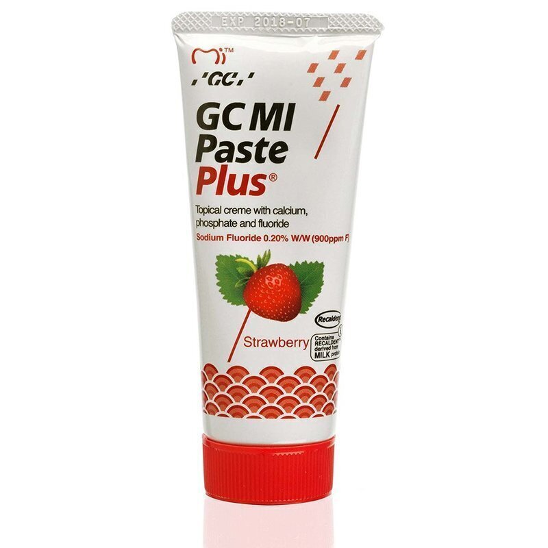 GC Mi Paste Plus Recaldent fluoriidiga hambakreem, maasika maitsega, 35 ml hind ja info | Suuhügieen | kaup24.ee