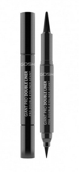 GOSH Giant Pro Double Liner silmalainer 1.5 g + 2.5 ml, 001 Black hind ja info | Ripsmetušid, lauvärvid, silmapliiatsid, seerumid | kaup24.ee