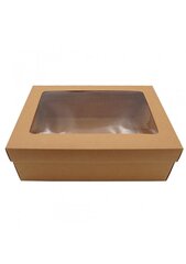 Подарочная коробка с окошком, 32 x 22 x 11 см цена и информация | Подарочные упаковки | kaup24.ee