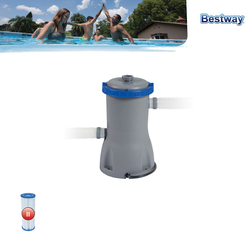 Basseinifilter pumbaga Bestway Flowclear, 3,028 l/h hind ja info | Basseini filtrid | kaup24.ee