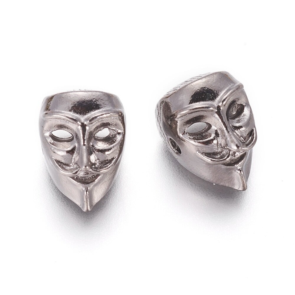 Peitsitud helmes V for Vendetta Mask, 15x10x10mm hind ja info | Ehete valmistamine, helmestamine | kaup24.ee