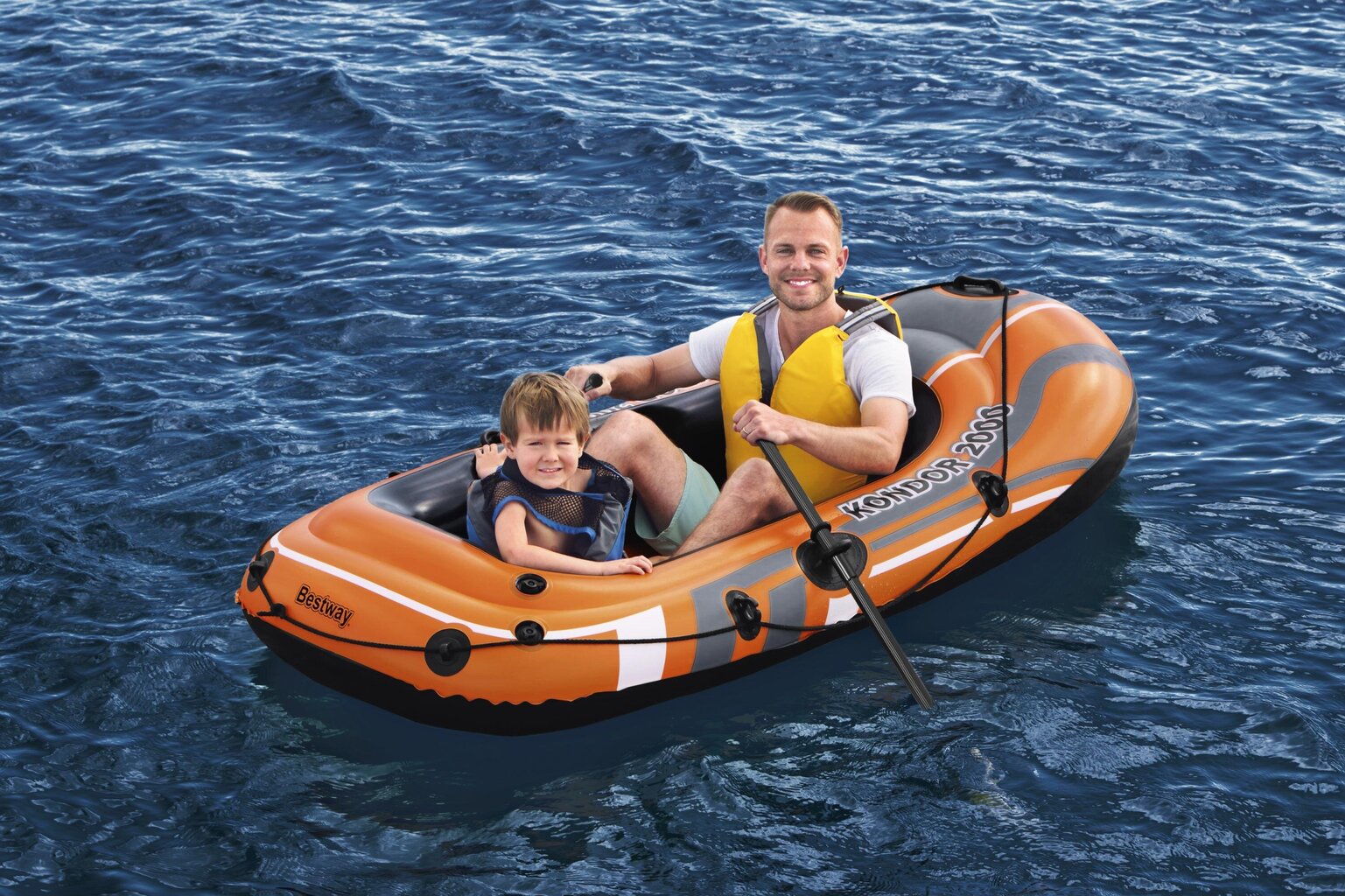 Täispuhutav kahekohaline paat Bestway Raft&Raft Set, 188 x 98 cm hind ja info | Paadid ja süstad | kaup24.ee