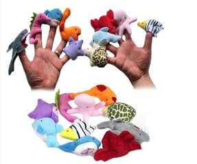 Пальчиковые игрушки "Моpские животные", 10 шт. цена и информация | Развивающие игрушки | kaup24.ee