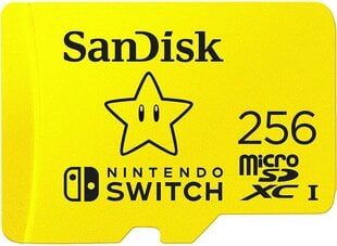 SanDisk 256GB microSDXC card for Nintendo Switch consoles up to 100 MB/s UHS-I Class 10 U3 hind ja info | Sandisk Mobiiltelefonid, foto-, videokaamerad | kaup24.ee